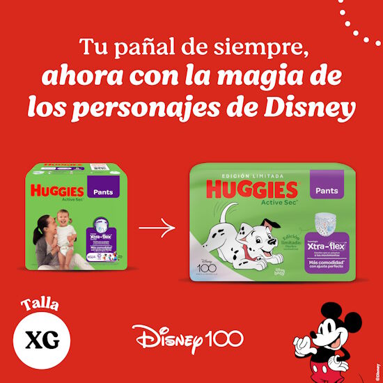 Pantaloncitos Huggies Active Sec Xtra-Flex XG, 64 uds. (Edición Limitada)